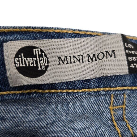 Levis Silvertab Mini Mom‎ Jeans Girls 10 Reg Cotton Blend Mid-Rise Denim - Picture 4 of 10